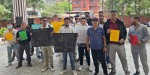 पार्टी एकताको दबाब दिँदै सानेपामा नेविसंघको धर्ना, महाधिवेशनको मिति घोषणा गर्न माग