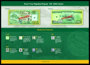 आजदेखि बजारमा चुच्चे नक्सा भएको सयको नयाँ नोट