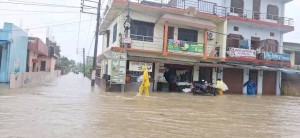 लगातारको वर्षापछि धनगढीलगायत आसपासका क्षेत्र जलमग्न