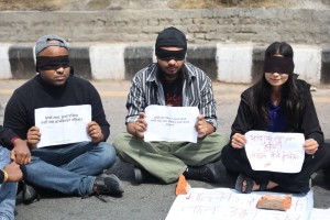 कार्की आयोगको प्रतिवेदन सार्वजनिक गर्न माग गर्दै माइतीघरमा प्रदर्शन