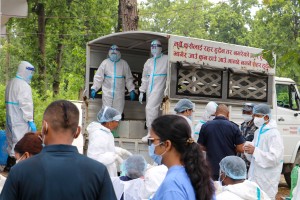 नवलपुरमा भेटिएका १५९ शव व्यवस्थापन