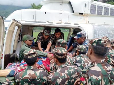 भीमफेदीमा उच्च अदालतका मुख्य न्यायाधीश सवार सवारी दुर्घटना, ६ जना घाइते