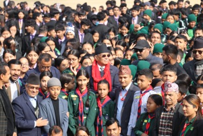 सामुदायिक विद्यालयको गुणस्तर सुधारमा सघाउने प्रचण्डको प्रतिबद्धता