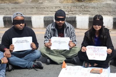 कार्की आयोगको प्रतिवेदन सार्वजनिक गर्न माग गर्दै माइतीघरमा प्रदर्शन