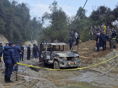 ताप्लेजुङमा बलेरो गाडीमा आगलागी, चारको मृत्यु, दुई जना घाइते