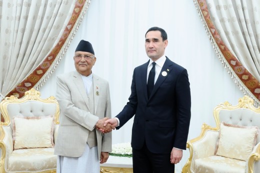 प्रधानमन्त्रीद्वारा तुर्किमेनिस्तानका राष्ट्रपतिलाई नेपाल भ्रमणको निम्तो
