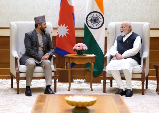 भारतीय प्रधानमन्त्री मोदीसँग रास्वपा सभापति लामिछानेको भेटवार्ता