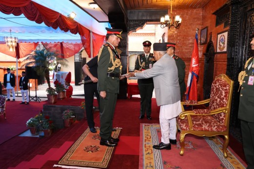 भारतीय स्थल सेनाध्यक्ष सेठलाई नेपाली सेनाको मानार्थ महारथीको दर्जा प्रदान