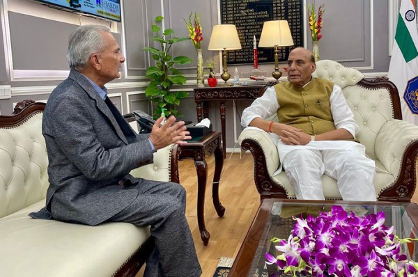 नेसपा अध्यक्ष भट्टराई र भारतीय रक्षामन्त्री सिंहबिच भेटवार्ता