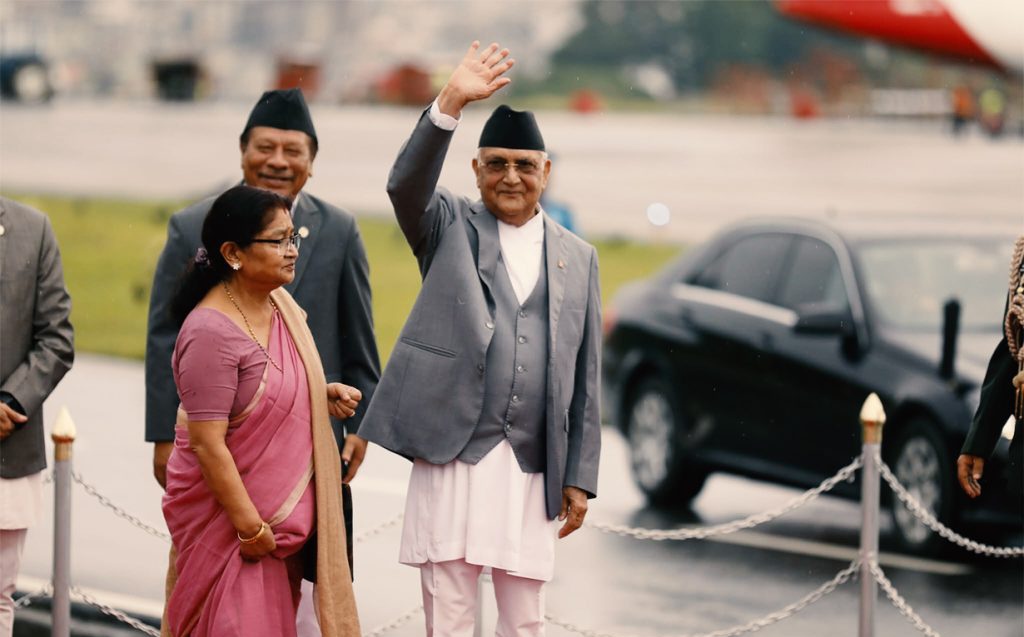 प्रधानमन्त्री ओली चीन प्रस्थान