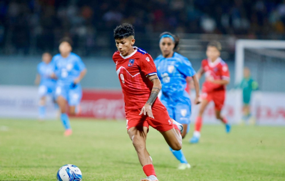 साम्बाको दुई गोलमा भारतविरूद्ध नेपालको जित