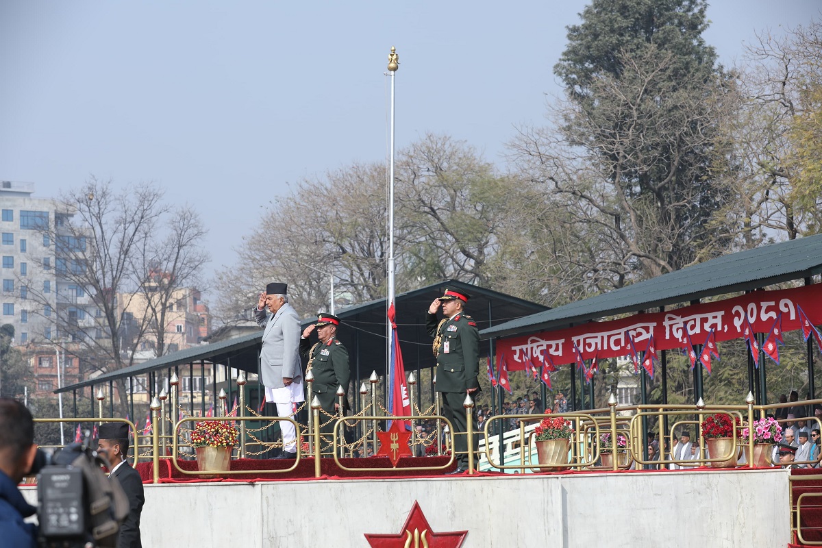 राष्ट्रपति प्रजातन्त्र दिवसको मूल समारोहमा सरिक